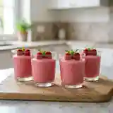 Mousse légère et onctueuse aux framboises fraîches