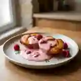 Nectarines rôties au sabayon framboise onctueux