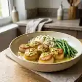 Noix de Saint-Jacques Snackées au Curry Doux