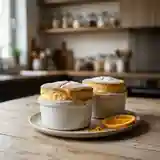 Nuage soufflé à l'orange et zestes