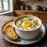 Œuf Cocotte au Roquefort et Échalotes : Recette Gourmande et Facile
