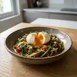 Œuf mollet au piment poblano à la mexicaine
