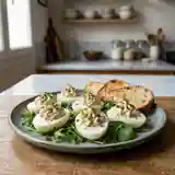 Œufs farcis à la mousse de thon citronnée