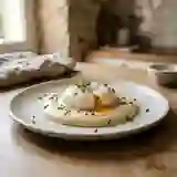 Œufs pochés, émulsion soyeuse au foie gras