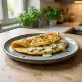 Omelette au Roquefort crémeuse et savoureuse