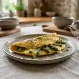 Omelette gourmande aux asperges fraîches et comté fondant