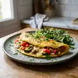 Omelette gourmande aux légumes frais