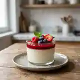 Panacotta Crémeuse à la Vanille et Coulis de Fruits Rouges