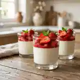 Panacotta onctueuse à la fraise fraîche