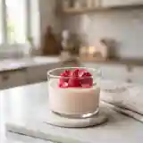 Panna cotta florale et soyeuse à la rose