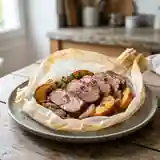 Papillote de canard aux pêches : recette gourmande et facile