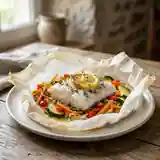 Papillote de flétan aux petits légumes : recette saine et savoureuse