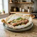 Papillote de saumon à la moutarde : recette facile et savoureuse
