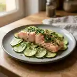 Papillote de saumon fondante aux courgettes et herbes fraîches