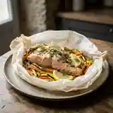Papillote de Saumon Fondante aux Légumes Croquants