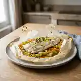 Papillote de sole tropicale aux poireaux fondants