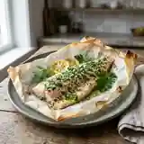 Papillote de truite au beurre d'herbes fraîches : recette savoureuse et légère