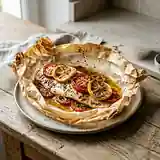 Papillote de truite fraîche au citron et tomates fondantes