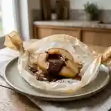 Papillotes de poires fondantes au chocolat noir
