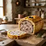 Pâté de lapin truffé en croûte dorée