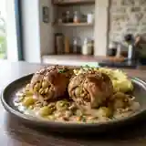 Paupiettes de dinde fondantes aux raisins et pignons dorés