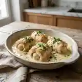 Paupiettes de merlan farcies aux quenelles de brochet, sauce délicate