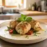 Paupiettes de Poulet au Fromage Frais et Menthe
