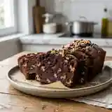 Pavé fondant au chocolat noir et noix croquantes