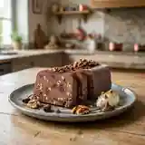 Pavé glacé gourmand aux noix et chocolat