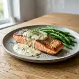 Pavés de saumon grillés sauce marie délicate