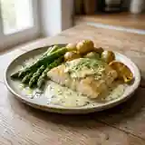 Pavés d'églefin à l'aneth, sauce citronnée légère