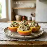 Pêches farcies au thon : recette fraîche et savoureuse
