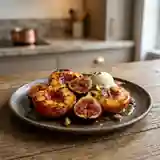 Pêches ou figues rôties au miel et aux épices