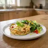 Petites charlottes au fromage de chèvre et poivrons grillés