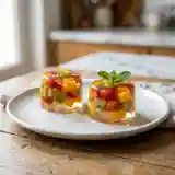 Petits aspics fruités frais et colorés