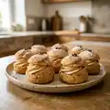 Petits choux gourmands à la crème onctueuse au café