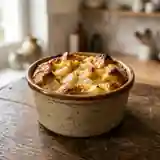 Gratin de poires à la brioche vanillée