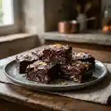 Petits pavés gourmands au chocolat noir et éclats d'amandes ou noix de coco
