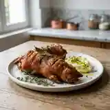 Pieds de porc à la peau craquante et ailée