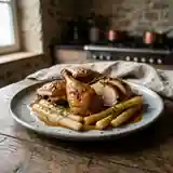 Pintade Braisée au Cognac et Salsifis