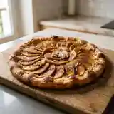 Pizza sucrée aux pommes caramélisées et cannelle