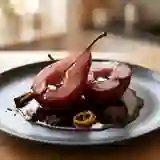 Poires pochées au vin épicé