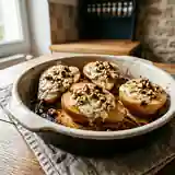 Poires rôties au roquefort et miel