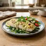 Poisson blanc fondant au petit-suisse citronné