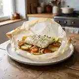 Poisson en papillote aux pommes de terre fondantes : recette facile et savoureuse