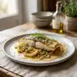 Poisson fondant au fenouil confit et pastis
