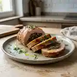 Veau farci aux champignons de Paris