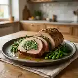 Poitrine de veau rôtie et sa farce printanière