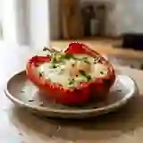 Poivron rôti au cœur d'œuf fondant