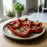 Poivrons Confits au Barbecue et Ail Frais